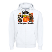 White with god all things are possible Zipper Hoodie - MaliasSmallBusiness