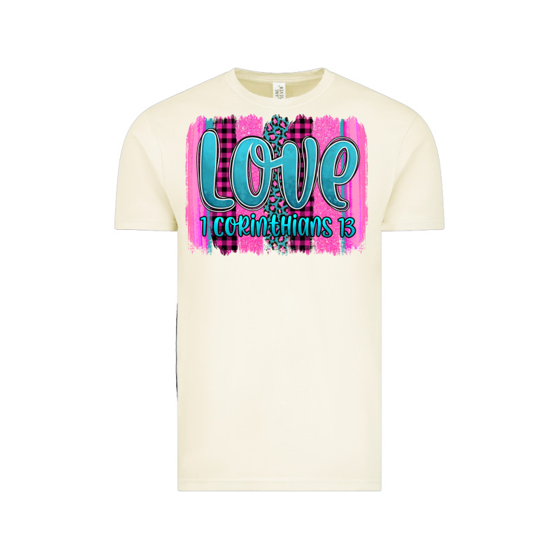 Love Corinthians 13 Valentine's Day Brushstroke Vintage Tee by AdoDesignShop | Teevron