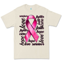 Bone Breast Cancer Ribbon Hope Love Faith Premium Tee - texasbilliewilder