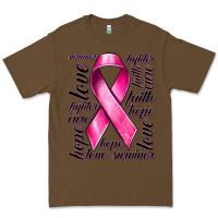 Cacao Breast Cancer Ribbon Hope Love Faith Premium Tee - texasbilliewilder