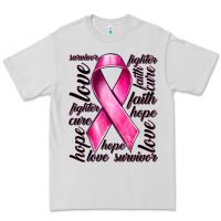 Dove Grey Breast Cancer Ribbon Hope Love Faith Premium Tee - texasbilliewilder
