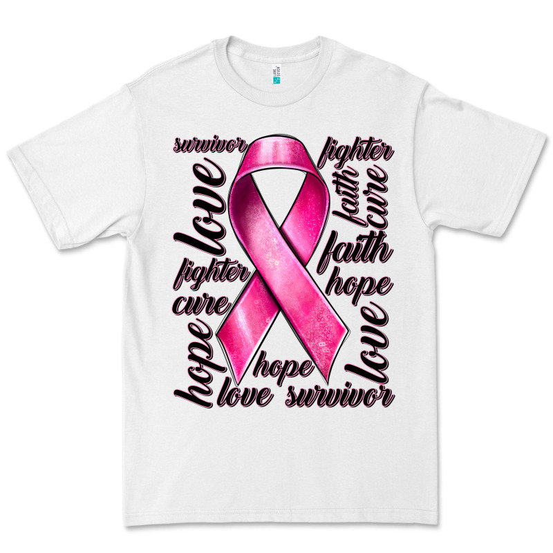 Breast Cancer Ribbon Hope Love Faith Premium Tee by texasbilliewilder | Teevron