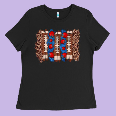 Football Brushstroke Ladies Tee Designed By Zillion Design Studio