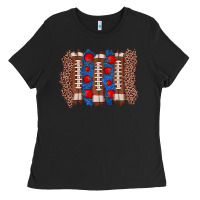 Black football brushstroke Ladies Tee - Zillion Design Studio