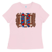 Bubblegum Pink football brushstroke Ladies Tee - Zillion Design Studio