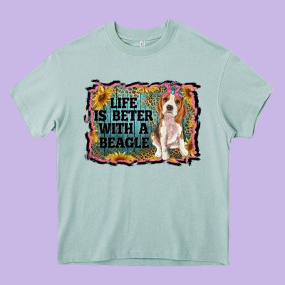 Life Is Better With A Beagle Heavy Core Tee Designed By Ranaportraitstore