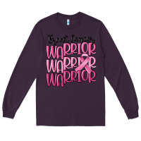 Plum breast cancer warrior Long Sleeve Tee - MaliasSmallBusiness