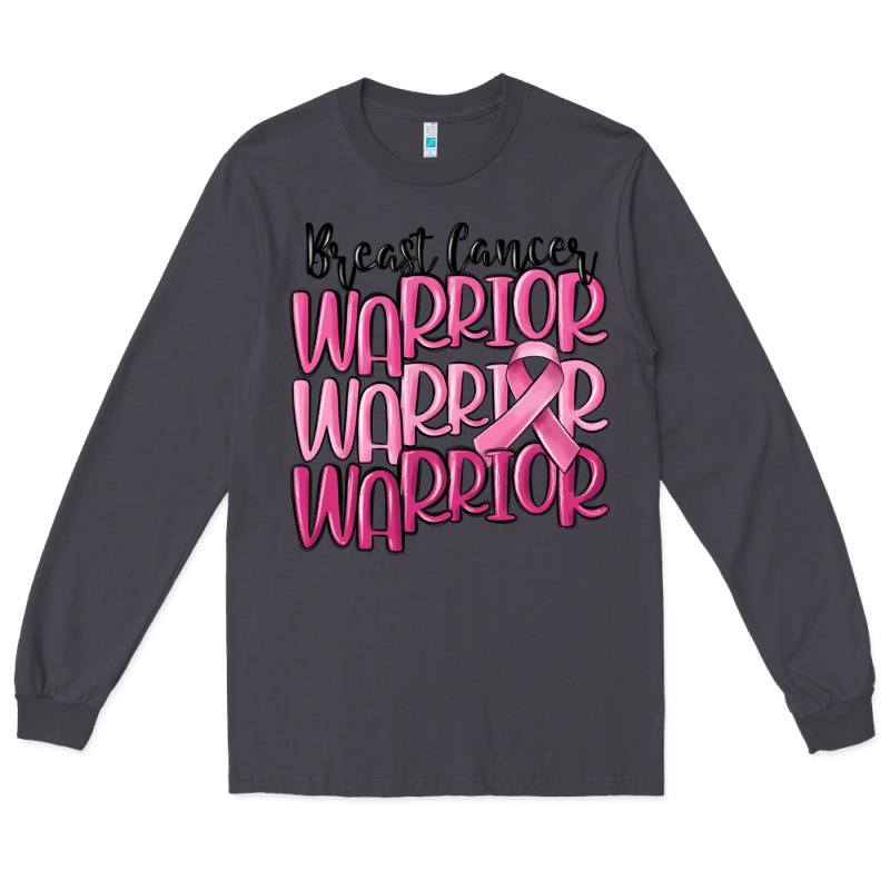 Breast Cancer Warrior Long Sleeve Tee by MaliasSmallBusiness | Teevron