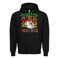 Black Country Christmas Zipper Hoodie - NancyCooperArtShop