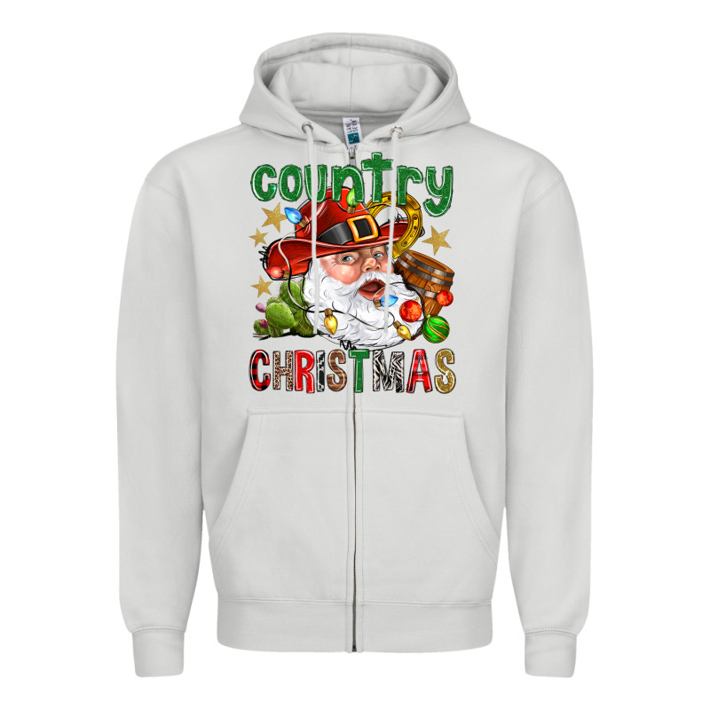 Country Christmas Zipper Hoodie by NancyCooperArtShop | Teevron