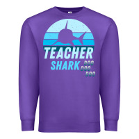 Purple Teacher Shark Doo Premium Sweatshirt - Bettercallsaul