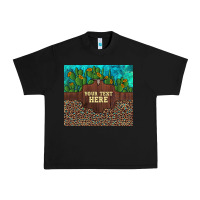 Black preview custom cactus and sunflowers leopard turquoise Urban Heavy Tee - Artiststas
