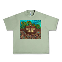 Oil Green preview custom cactus and sunflowers leopard turquoise Urban Heavy Tee - Artiststas