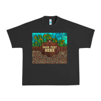 Preview Custom Cactus And Sunflowers Leopard Turquoise Urban Heavy Tee | Teevron