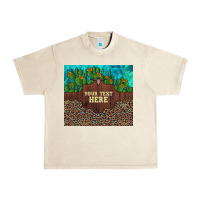 Sandshell preview custom cactus and sunflowers leopard turquoise Urban Heavy Tee - Artiststas
