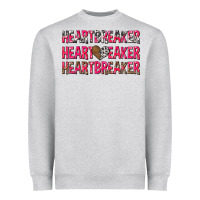 Heather Grey heartbreaker with leopard and cowhide Heavyweight Sweatshirt - NancyCooperArtShop