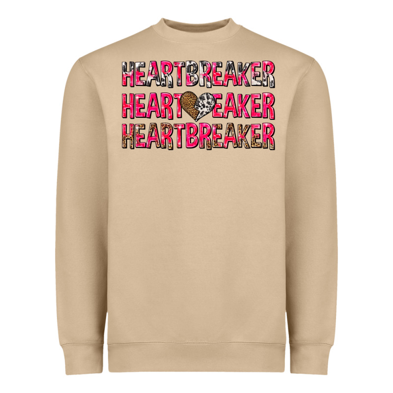 Heartbreaker With Leopard And Cowhide Heavyweight Sweatshirt by NancyCooperArtShop | Teevron