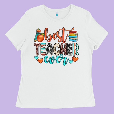 Best Teacher Ever Ladies Tee Designed By Jahusdesignshop