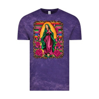 Cloud Purple our lady of guadalupe serape background Vintage Tee - Artiststas