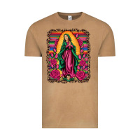 Our Lady Of Guadalupe Serape Background Vintage Tee | Teevron