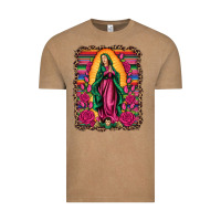 Vintage Coffee our lady of guadalupe serape background Vintage Tee - Artiststas