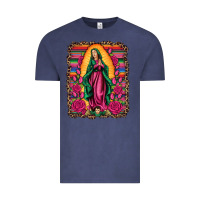 Vintage Denim our lady of guadalupe serape background Vintage Tee - Artiststas