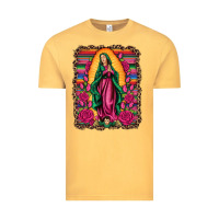 Vintage Mustard our lady of guadalupe serape background Vintage Tee - Artiststas