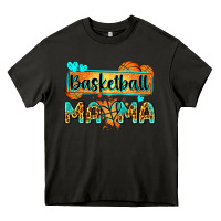 Asphalt basketball mama with leopard Heavy Core Tee - Zillion Design Studio