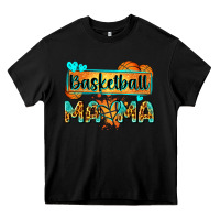 Black basketball mama with leopard Heavy Core Tee - Zillion Design Studio