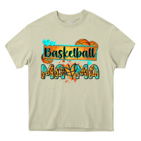 Mossy basketball mama with leopard Heavy Core Tee - Zillion Design Studio