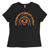 Black basketball rainbow Ladies Tee - Zillion Design Studio