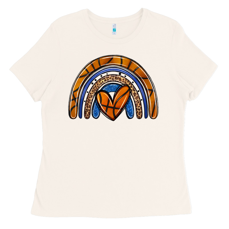 Basketball Rainbow Ladies Tee by Zillion Design Studio | Teevron