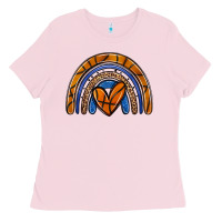 Bubblegum Pink basketball rainbow Ladies Tee - Zillion Design Studio
