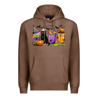 Chestnut Halloween Cat Coffee Cups Premium Hoodie - texasbilliewilder