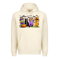 Sandshell Halloween Cat Coffee Cups Premium Hoodie - texasbilliewilder