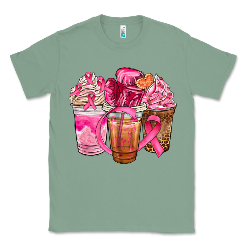 Breast Cancer Coffee Cups Classic Tee by NancyCooperArtShop | Teevron