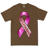 Cacao Breast Cancer Ribbon Baseball Premium Tee - texasbilliewilder
