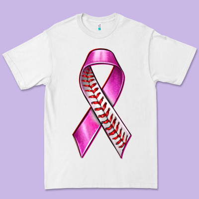 Breast Cancer Ribbon Baseball Premium Tee Designed By Texasbilliewilder