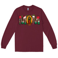 Burgundy mexican flag our lady of guadalupe mom leopard Long Sleeve Tee - JahusDesignShop