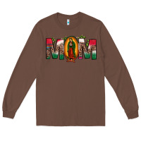 Chestnut mexican flag our lady of guadalupe mom leopard Long Sleeve Tee - JahusDesignShop