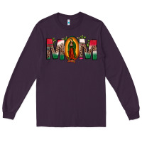 Plum mexican flag our lady of guadalupe mom leopard Long Sleeve Tee - JahusDesignShop