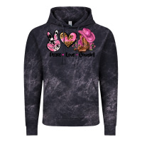Cloud Black peace love  cowgirl Vintage Hoodie - AdoDesignShop