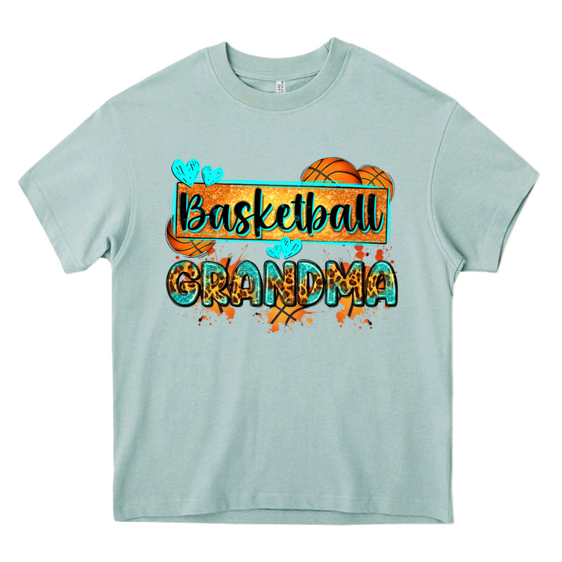 Basketball Grandma With Leopard Heavy Core Tee by Zillion Design Studio | Teevron