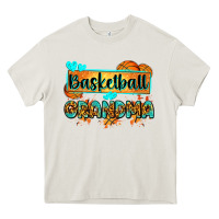 Cream basketball grandma with leopard Heavy Core Tee - Zillion Design Studio