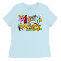 Baby Blue pre k energy Ladies Tee - texasbilliewilder
