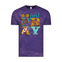 Cloud Purple just pray western sunflowers Vintage Tee - AdoDesignShop
