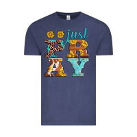 Vintage Denim just pray western sunflowers Vintage Tee - AdoDesignShop