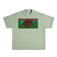 Western Cactus Leopard And Turquoise Custom Nametext License Plate Urban Heavy Tee | Teevron