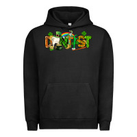 Pigment Black St. Patrick's Day Dentist Urban Hoodie - CowGirlArtShop