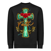 Black cross faith Heavyweight Sweatshirt - BarkalooDesign